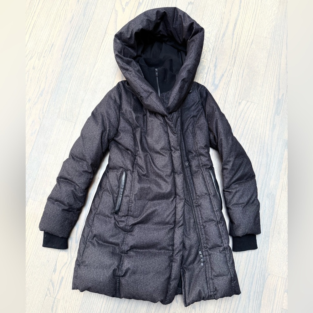 Soia & Kyo charcoal down puffer jacket